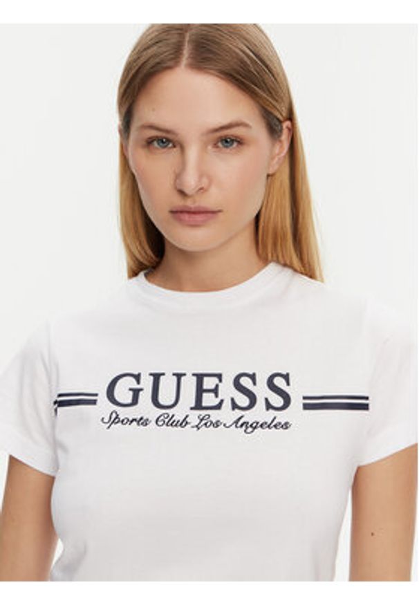 Guess T-Shirt V5GI03 I3Z14 Biały Regular Fit. Kolor: biały. Materiał: bawełna