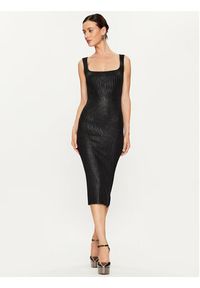 Pinko Sukienka dzianinowa Costina 102211 A1BF Czarny Slim Fit. Kolor: czarny. Materiał: wiskoza