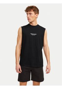 Jack & Jones - Jack&Jones Tank top Vesterbro 12250430 Czarny Oversize. Kolor: czarny. Materiał: bawełna