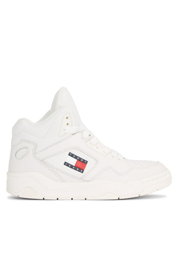 Tommy Jeans Sneakersy Tjw New Basket Mc EN0EN02493 Écru. Materiał: skóra