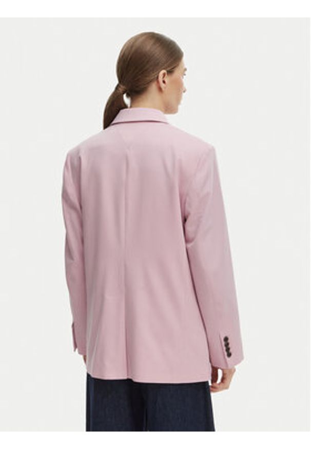 TOMMY HILFIGER - Tommy Hilfiger Marynarka WW0WW50784 Różowy Relaxed Fit. Kolor: różowy. Materiał: syntetyk