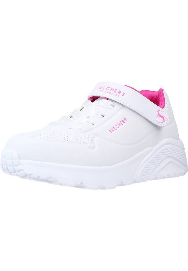 skechers - Buty do chodzenia dla dzieci Skechers Uno Lite. Kolor: różowy. Materiał: syntetyk, materiał. Szerokość cholewki: normalna. Sport: turystyka piesza