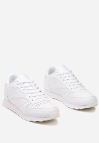 Born2be - Białe Klasyczne Sneakersy Sznurowane przed Kostkę Effisia. Okazja: na co dzień. Wysokość cholewki: przed kostkę. Kolor: biały #4