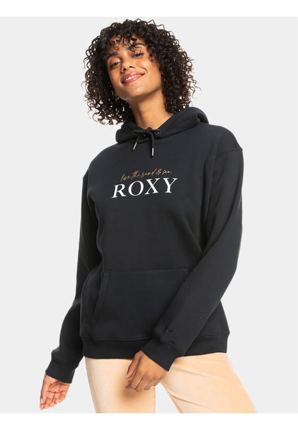 Roxy Bluza Surfstokhoodbru Otlr ERJFT04740 Szary Regular Fit. Kolor: szary. Materiał: bawełna