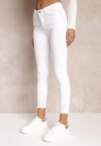 Renee - Białe Spodnie Skinny Tenyrea. Kolor: biały. Materiał: jeans. Długość: długie. Wzór: aplikacja. Styl: klasyczny #3