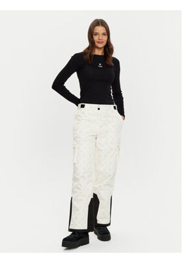 Guess Spodnie narciarskie W4PB60 WH0K0 Écru Regular Fit. Materiał: syntetyk. Sport: narciarstwo