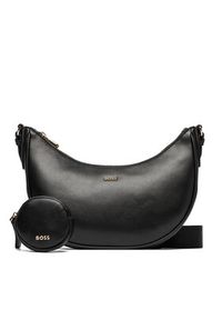 BOSS Torebka Sandy Halfmoon 50558133 Czarny. Kolor: czarny. Materiał: skórzane #6