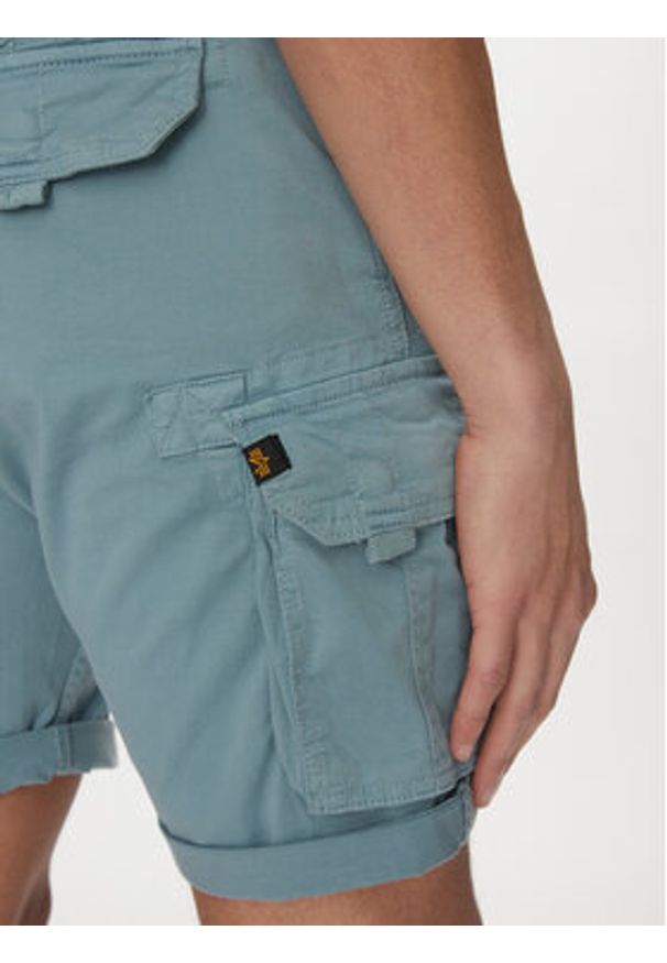 Alpha Industries Szorty materiałowe Crew 176203 Niebieski Slim Fit. Kolor: niebieski. Materiał: bawełna