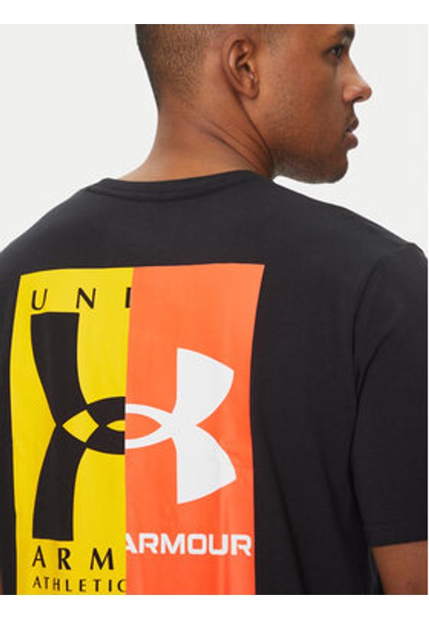 Under Armour T-Shirt EVOL Logo 1390165 Czarny Regular Fit. Kolor: czarny. Materiał: bawełna, syntetyk