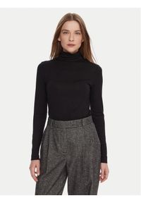 United Colors of Benetton - United Colors Of Benetton Golf 3Z12D2010 Czarny Slim Fit. Typ kołnierza: golf. Kolor: czarny. Materiał: wiskoza #1