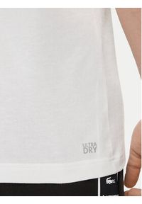 Lacoste T-Shirt TH2042 Biały Regular Fit. Kolor: biały. Materiał: syntetyk, bawełna