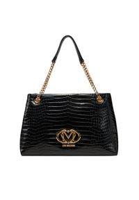 Love Moschino - LOVE MOSCHINO Torebka JC4045PP1MLE100A Czarny. Kolor: czarny. Materiał: skórzane