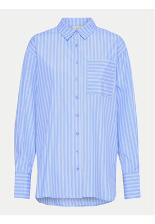 Kaffe Koszula Mackie 10508855 Niebieski Relaxed Fit. Kolor: niebieski. Materiał: bawełna, syntetyk