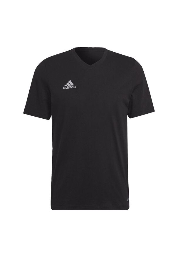 Adidas - Entrada 22 Tee. Kolor: czarny. Materiał: bawełna. Sport: piłka nożna