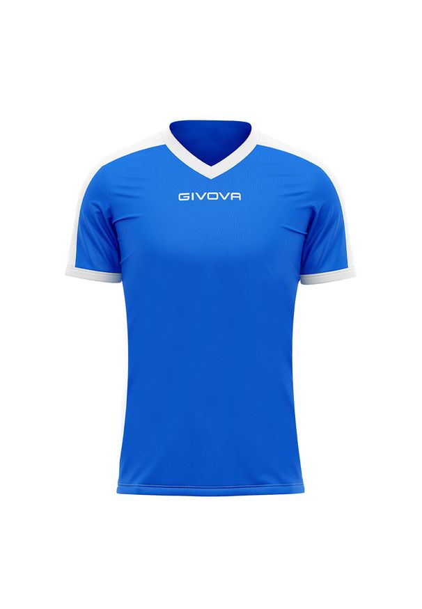 Koszulka piłkarska dla dorosłych Givova Revolution Interlock. Kolor: niebieski, biały, wielokolorowy. Sport: piłka nożna