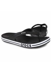 Japonki plażowe męskie plażowe Crocs BAYABAND FLIP. Okazja: na plażę. Kolor: wielokolorowy, czarny, biały