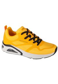 skechers - Tenisówki Skechers Model Tres-air Uno Kolor żółty. Kolor: żółty. Materiał: syntetyk, tkanina, materiał