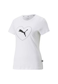Koszulka treningowa damska Puma Valentine's Day. Kolor: biały #1