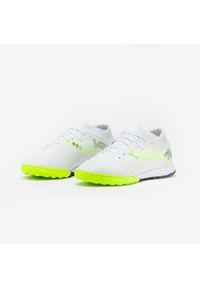 KIPSTA - Buty piłkarskie Kipsta Viralto IV Turf Skóra Premium. Kolor: biały. Materiał: skóra. Szerokość cholewki: normalna. Sport: piłka nożna