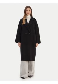 ViCOLO Płaszcz wełniany TF0003 Czarny Regular Fit. Kolor: czarny. Materiał: syntetyk #1