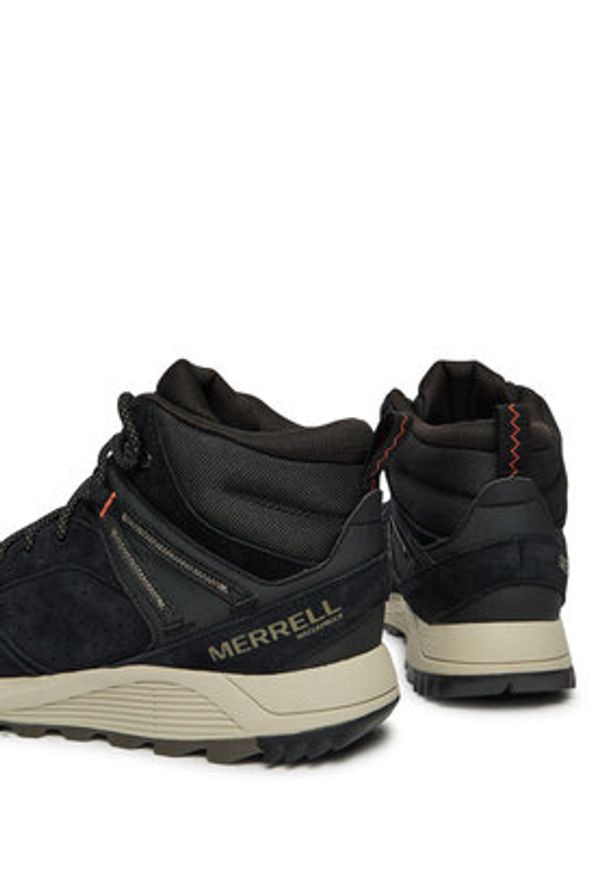 Merrell Trapery Wildwood Mid Ltr Wp J068027 Czarny. Kolor: czarny. Materiał: zamsz, skóra