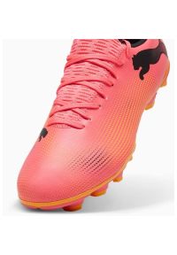 Buty piłkarskie Puma Future 7 Play FG/AG M 107723-03 różowe. Kolor: różowy. Materiał: materiał, dzianina, syntetyk. Szerokość cholewki: normalna. Sport: piłka nożna #5
