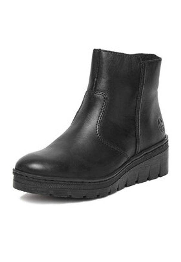 Rieker Botki CEO-X9165-01 Czarny. Kolor: czarny. Materiał: skóra