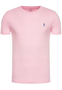 Polo Ralph Lauren T-Shirt 710671438 Różowy Custom Slim Fit. Typ kołnierza: polo. Kolor: różowy. Materiał: bawełna