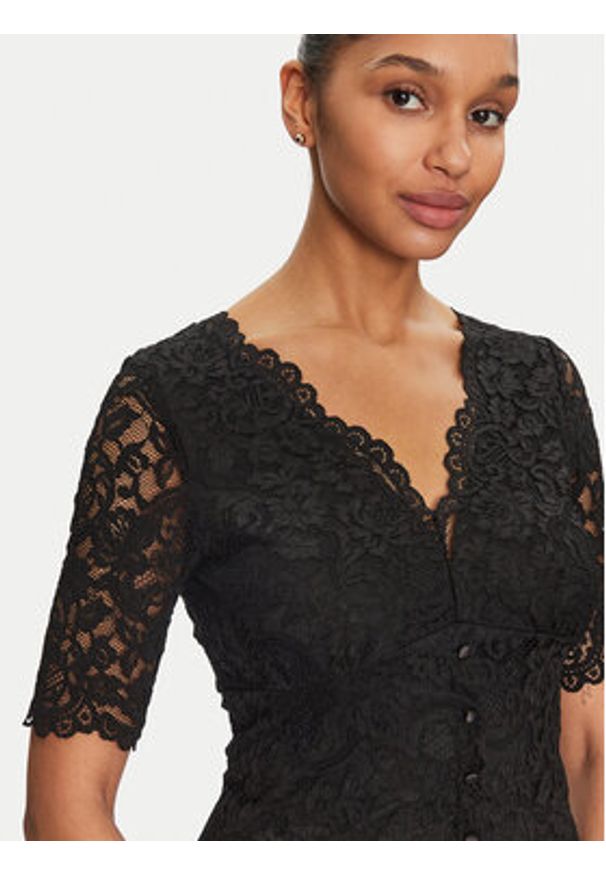 Morgan Bluzka 251-TANGO Czarny Slim Fit. Kolor: czarny. Materiał: syntetyk