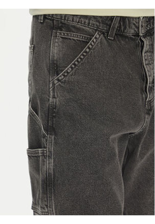 Jack & Jones Szorty jeansowe Alex 12273238 Szary Baggy Fit. Kolor: szary. Materiał: bawełna