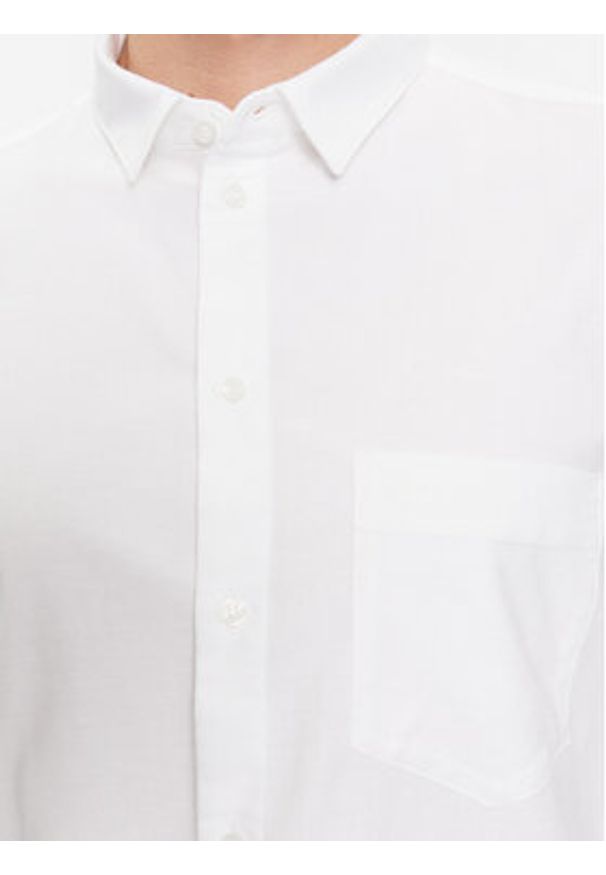 Calvin Klein Koszula Oxford K10K112155 Biały Regular Fit. Kolor: biały. Materiał: bawełna