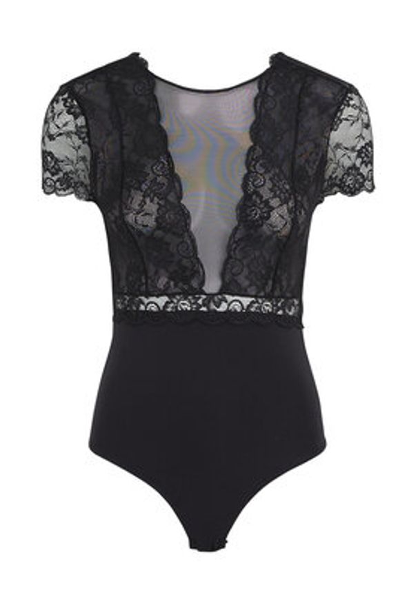 Pieces Body Sicca 17095132 Czarny Slim Fit. Kolor: czarny. Materiał: syntetyk