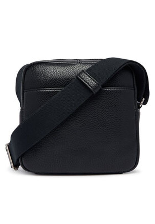 Calvin Klein Saszetka Bold Pebble Square Crossbody LV04D3450G Czarny. Kolor: czarny. Materiał: skóra