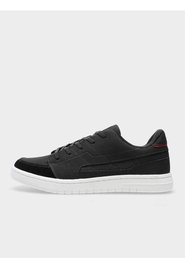 4f - 4F Buty lifestyle sneakersy HERO chłopięce 33. Okazja: na co dzień, na uczelnię. Zapięcie: sznurówki. Kolor: czarny. Materiał: guma, materiał, skóra, syntetyk. Szerokość cholewki: normalna