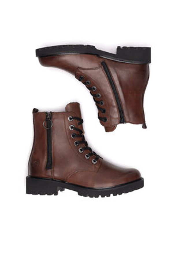 Remonte Trzewiki D8671-22 Brązowy. Kolor: brązowy. Materiał: skóra