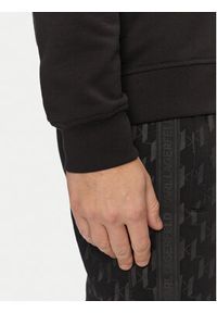 Karl Lagerfeld - KARL LAGERFELD Bluza 705091 551917 Czarny Regular Fit. Typ kołnierza: dekolt w karo. Kolor: czarny. Materiał: bawełna #4