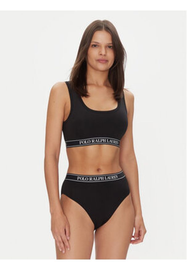 Polo Ralph Lauren Biustonosz top 4P0479 Czarny. Kolor: czarny. Materiał: syntetyk, bawełna