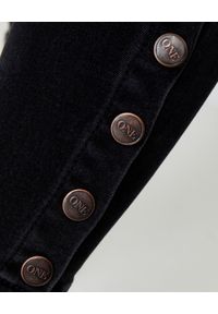 ONETEASPOON - Czarne jeansy z wysokim stanem. Stan: podwyższony. Kolor: czarny. Wzór: aplikacja