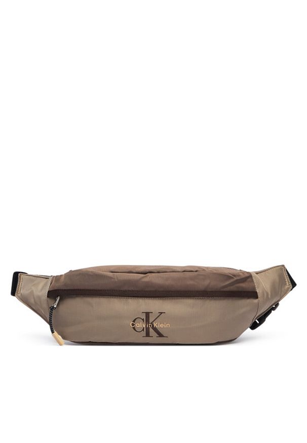 Calvin Klein Nerka Bold Clrblk Belt Bag LV04D3525G Brązowy. Kolor: brązowy. Materiał: materiał