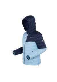 Regatta - Kurtka turystyczna damska Hooded Hillpack II pikowana. Kolor: niebieski. Sport: turystyka piesza #1