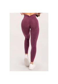 GYM GLAMOUR - Legginsy fitness damskie Gym Glamour seamless deep push up. Kolor: czerwony. Sport: fitness