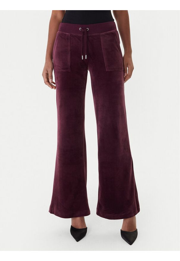 Juicy Couture Spodnie dresowe Layla JCSEBJ001 Bordowy Flared Leg. Kolor: czerwony. Materiał: syntetyk