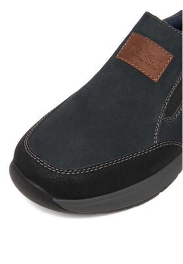 Rieker Półbuty B7654-02 Czarny. Kolor: czarny. Materiał: nubuk, skóra