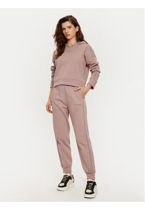 Calvin Klein Bluza Hoodie 000QS7261E Beżowy Regular Fit. Kolor: beżowy. Materiał: bawełna