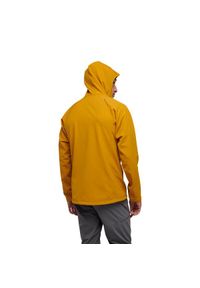 Kurtka softshell męska Black Diamond Element Hoody. Kolor: żółty, pomarańczowy. Materiał: softshell