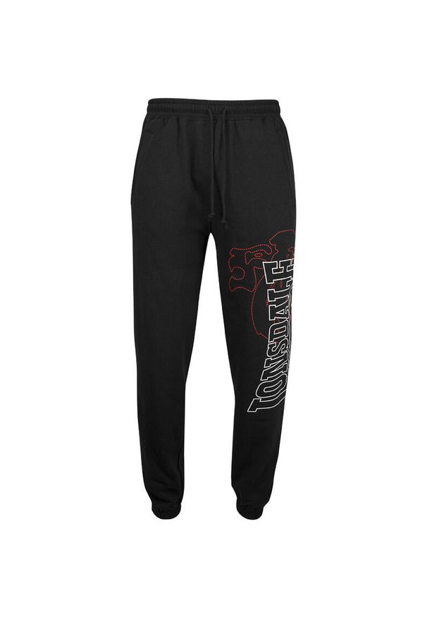 Spodnie do biegania Lonsdale Dartford. Kolor: czarny. Materiał: dresówka. Długość: długie. Sport: fitness