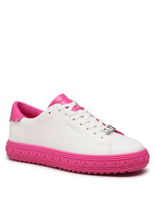 Sneakersy MICHAEL Michael Kors Grove Lace Up 43R3GVFS1L Cerise Multi. Kolor: biały. Materiał: skóra