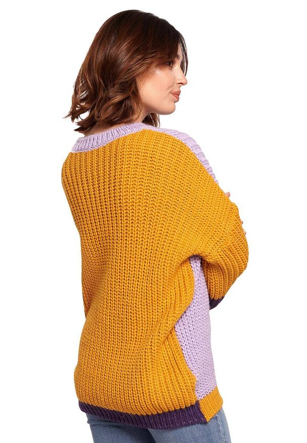 BE Knit - Oryginalny kolorowy sweter. Okazja: na co dzień. Materiał: akryl. Wzór: kolorowy. Styl: casual