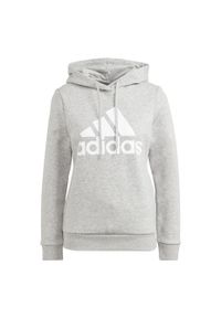 Adidas Essentials Hoodie Szary L. Typ kołnierza: kaptur. Kolor: szary, wielokolorowy, biały. Materiał: bawełna, włókno. Sport: fitness