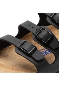 Birkenstock Klapki Florida 53013 Czarny. Kolor: czarny. Materiał: skóra #4